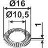Rondelle de bloccage Ø16x1xØ10,5 - KOckerling - 902629