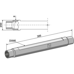 Tube M36x3