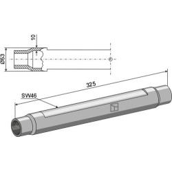 Tube M36x3