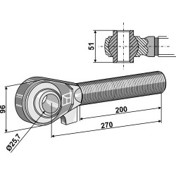 Borne M42x3 - 200