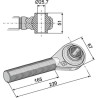Borne à rotule traîtée M27x3 pour barres de poussée