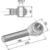 Borne à rotule traîtée M27x3 pour barres de poussée