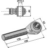 Borne à rotule traîtée M24x3 pour barres de poussée
