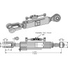 Tige fourche hydraulique et borne à rotule traîtée - 850
