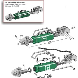 Barre de poussée hydraulique avec crochet et articulation - John Deere