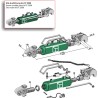 Barre de poussée hydraulique avec crochet et articulation - John Deere
