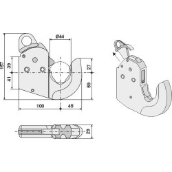 Crochet automatique pour barres inférieures - Cat. l