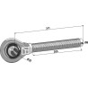 Borne à rotule 1.3/4'' - filet à droite - Case