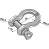 Manille  22,2mm galvanisées