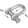 Manille droite standart  22,2mm galvanisées