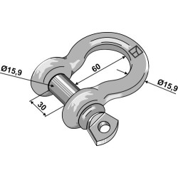 Manille 15,9mm galvanisées