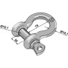 Manille 19,1mm - galvanisées