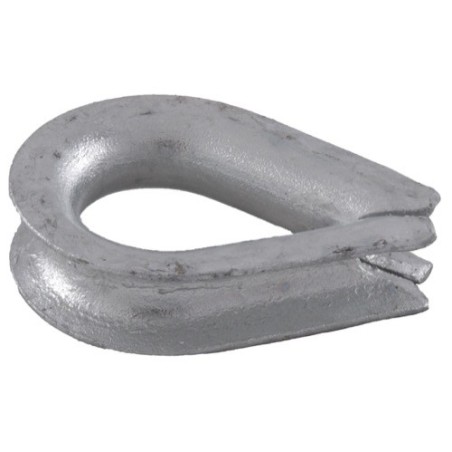 Cosse marine pour câble métallique à rainure profonde, galvanisée