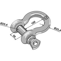 Manille 25,4mm galvanisées