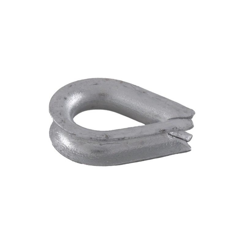 Cosse marine pour câble métallique à rainure profonde, galvanisée