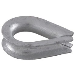 Cosse marine pour câble métallique à rainure profonde, galvanisée