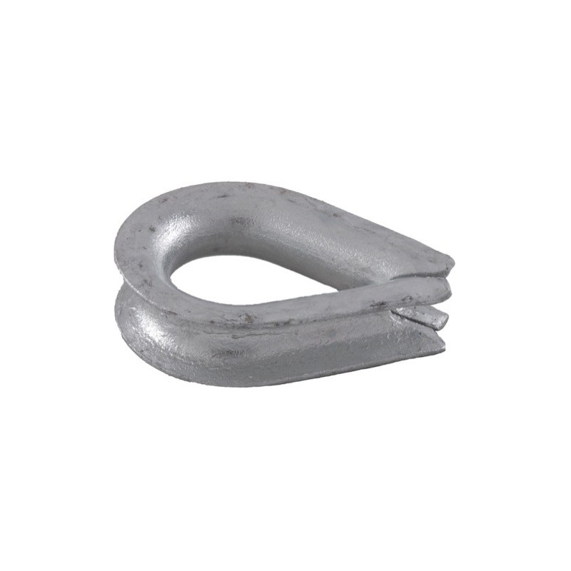 Cosse marine pour câble métallique à rainure profonde, galvanisée