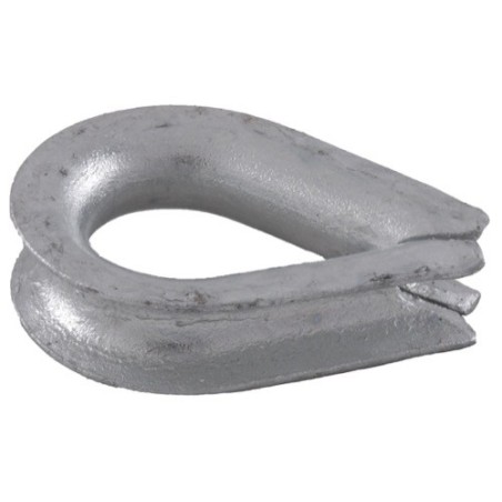 Cosse marine pour câble métallique à rainure profonde, galvanisée