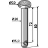 Goupille cylindrique Ø20x80