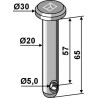 Goupille cylindrique Ø20x65