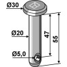 Goupille cylindrique Ø20x55