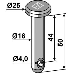 Goupille cylindrique  Ø16x45