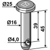 Goupille cylindrique Ø16x45