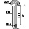 Goupille cylindrique  Ø12x60