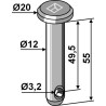 Goupille cylindrique  Ø12x55