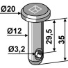 Goupille cylindrique  Ø12x35