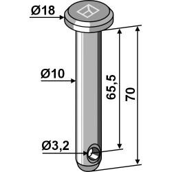 Goupille cylindrique Ø10x70