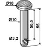 Goupille cylindrique Ø10x55