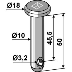 Goupille cylindrique Ø10x50