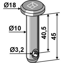 Goupille cylindrique Ø10x45