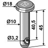 Goupille cylindrique Ø10x45