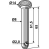 Goupille cylindrique Ø8x65