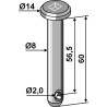 Goupille cylindrique Ø8x60