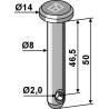 Goupille cylindrique Ø8x50