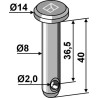 Goupille cylindrique Ø8x40