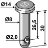 Goupille cylindrique Ø8x30