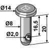 Goupille cylindrique Ø8x20