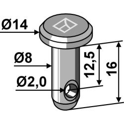 Goupille cylindrique Ø8x16