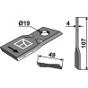 Couteau rotatif 107x49mm - Pöttinger - 434985