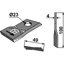 Couteau rotatif 100x49mm - Mörtl - T684-L