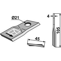 Couteau rotatif 105x45mm - Bellon - 1832532