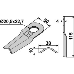 Couteau rotatif 115x38mm - ELHO - 200-240