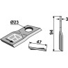 Couteau rotatif 94x47mm - Mörtl - T 673 L