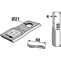 Couteau rotatif 100x48mm - Pöttinger - 434973 / 434977