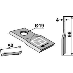 Couteau rotatif 96x50mm - Krone - 146691.1