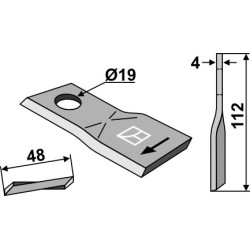 Couteau rotatif 112x48mm - Krone - 139889.0